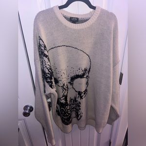 Oversized Graphic Vintage Skull Sweater
